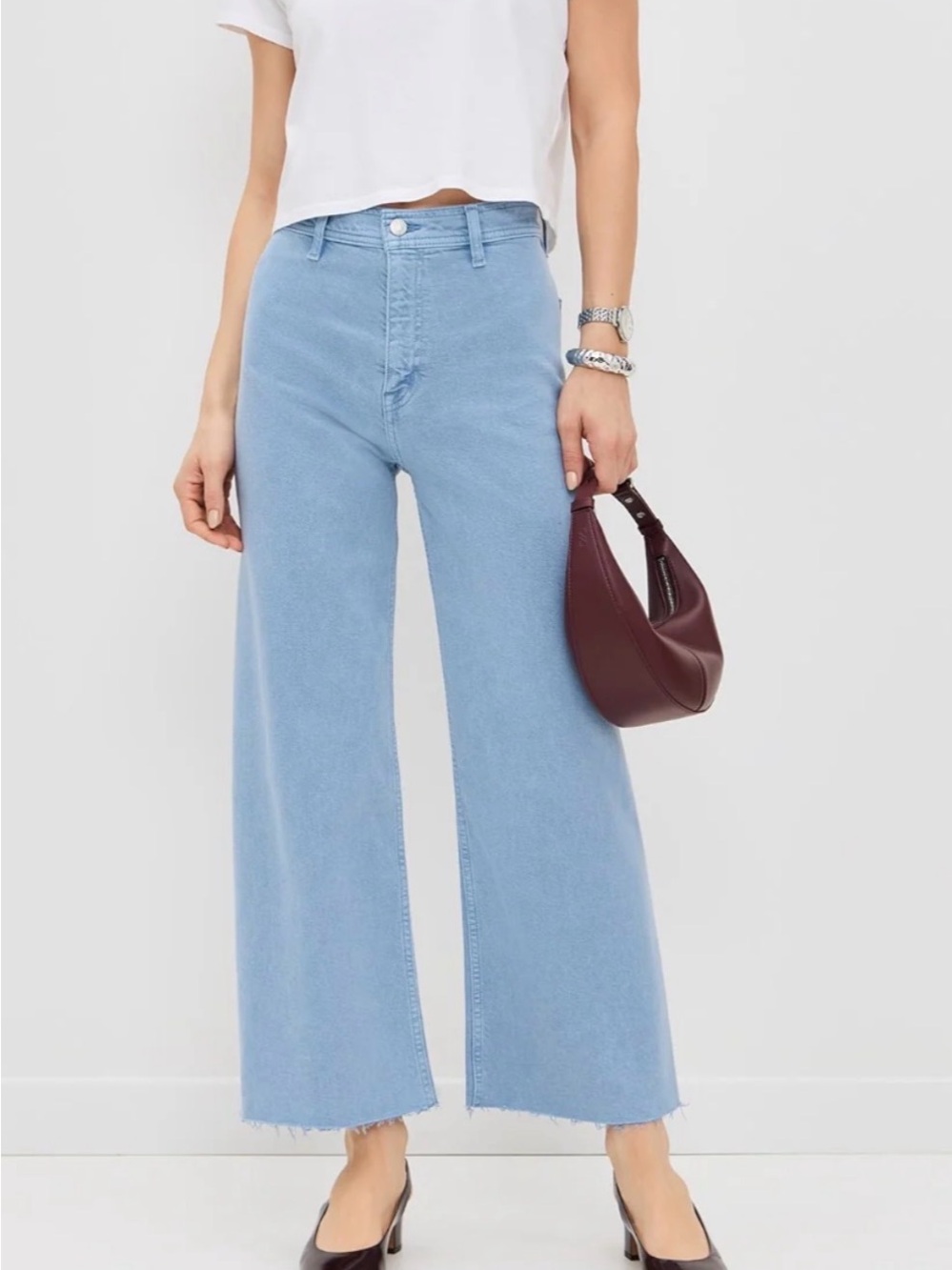 pistola Light Blue Wide Leg High-Rise Jeans